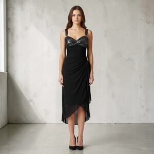 BLONDIE NITES by Stacy Sklar Formal Evening Dress Sweetheart Neck Black Size 3